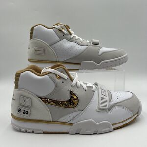 Nike Men's Sz 15 Air Trainer 1 CFP White Gold Leaf Basketball Shoes FJ6196 100